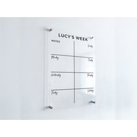 Personalisierter Acrylkalender - Benutzerdefinierter Wandkalender, Trocken Abwischbare Tafel, Abwischbarer Organizer, Undatierter Wochenplaner von ValeriasCalendarShop