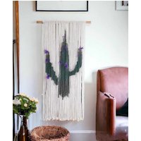 Kaktus Wandbehang/Gardinen Makramee/Moderne Textilkunst/Gewebter Wandbehang/Boho Home/Gobelin Wandkunst/Grüner Kaktus/Boho Dekoration Kaktus Wandbehang/Gardinen Makramee/Moderne Textilkunst/Gewebter Wandbehang/Boho Home/Gobelin Wandkunst/Grüner Kaktus/Boho Dekoration von Valerija9