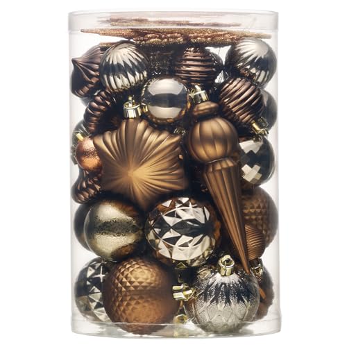 Valery Madelyn 60 stück Weihnachtskugeln für Weihnachtsdeko,Bronze Gold Christbaumkugeln Set Weihnachtskugel Bruchsicher,Weihnachtsbaumschmuck Christbaumschmuck mit Aufhänger,Deko Weihnachten Valery Madelyn 60 stück Weihnachtskugeln für Weihnachtsdeko,Bronze Gold Christbaumkugeln Set Weihnachtskugel Bruchsicher,Weihnachtsbaumschmuck Christbaumschmuck mit Aufhänger,Deko Weihnachten von Valery Madelyn