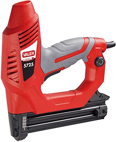 Valex Elektrischer Nagelknipser 5725 - Moderner Tacker in Rot mit 300 Nägeln von Valex