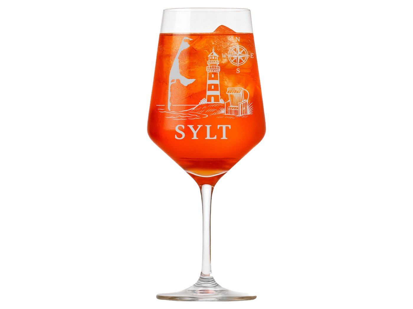 Valhalla Weinglas Motiv Sylt elegante Gravur spülmaschinenfest 350 ml, Glas, Atemberaubende Darstellung von Valhalla