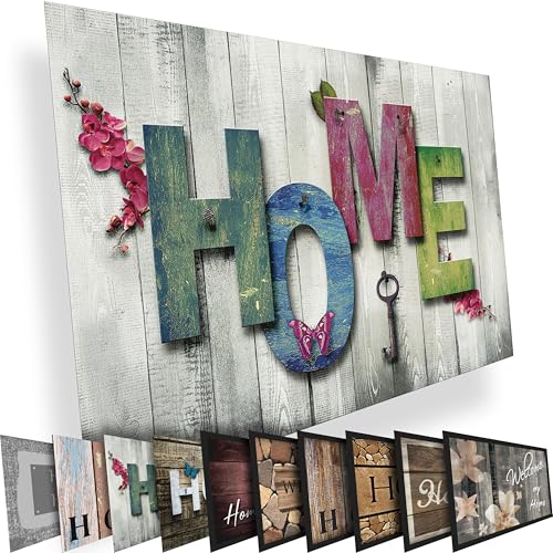 Valia Home Fußmatte - Schmutzfangmatte Türmatte für Innen und Aussen - Fussmatte - Sauberlaufmatte rutschfest - Fußabtreter Haustür - Home Design 40 x 60 cm (Home 2) von Valia Home
