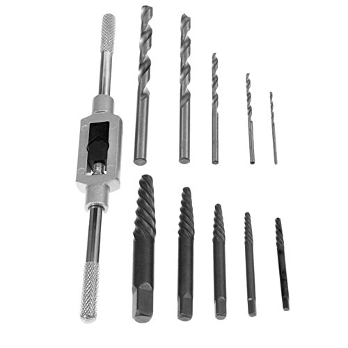 11 PCS beschädigt Schraube Entferner Extractor Set Bohrer Bits und Schlüssel, 3–12 mm Entfernen Stripped oder abgebrochener Schrauben Bolt Verschluss Easy Out rechts mit langweilig Bohrer mi von Valink