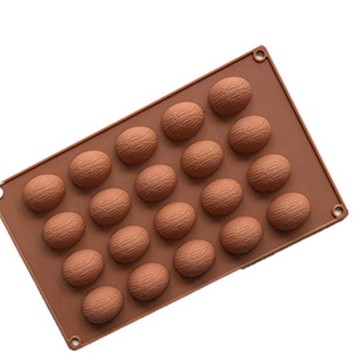 20 Löcher Walnuss Nüsse Form Kuchen Schokolade Formen Silikon Puddding Form Haushalt DIY Kuchen Backen Werkzeug Kekse Gelee Fondant Schokolade Süßigkeiten Backmatte Backform Backblech von Valink