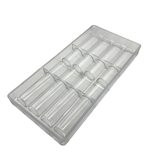 3D-Schokoladenform, Dubai-Schokoladenriegel, transparente Polycarbonat-Form, halbrunde lange Streifen, Schokoladenriegel-Form zum Befüllen von Schokoladenstücken, Proteinriegel, einfaches Entformen, von Valink