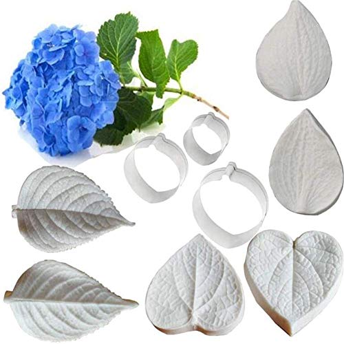 9 Stück Hortensien Blatt Blütenblatt Veiner & Ausstechformen Set, Edelstahl Blume Blütenblatt Ausstechformen Silikon Fondant Gumpaste Form 3D Kuchen Backformen DIY Sugarcraft Kuchendekoratio 9 Stück Hortensien Blatt Blütenblatt Veiner & Ausstechformen Set, Edelstahl Blume Blütenblatt Ausstechformen Silikon Fondant Gumpaste Form 3D Kuchen Backformen DIY Sugarcraft Kuchendekoratio von Valink
