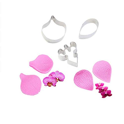 Ausstechform-Set Orchidee (Phalaenopsis), Blume, Blütenblatt, Formen für Fondant, Schokolade, Modellieren, Backen, Veiner 02 von Valink