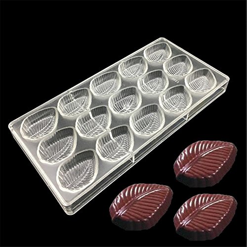 Blätter Form DIY handgefertigt PC Polycarbonat Schokolade Form, Cookie Candy Kuchen Backform, Kunststoff Backform Bakeware Tablett, Jelly Pudding Schokolade Backen tools von Valink