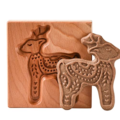 Valink Keks-Maschine, geschnitzte Holz-Backschablonen, Lebkuchen-Ausstechformen, praktische Küchenutensilien, einfache Bedienung von Valink