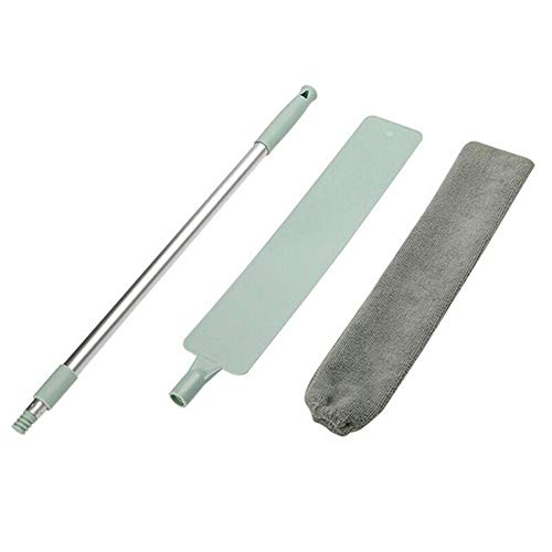 Valink Nachttisch-Staubbürste, langer Griff, Mikrofaser-Staubwedel für Sofa, Bett, Möbel, Unterseite, nass oder trocken, mit 1 Stück Tuch von Valink