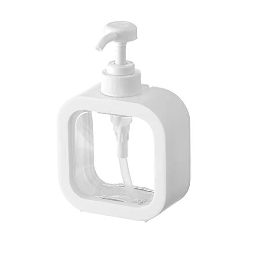 Valink Transparente Badezimmer-Seifenpumpe, nachfüllbare Pumpflasche, Shampoo und Conditioner-Spender | transparente Handseifen-Nachfüllpackung quadratischer Spender – transparent von Valink