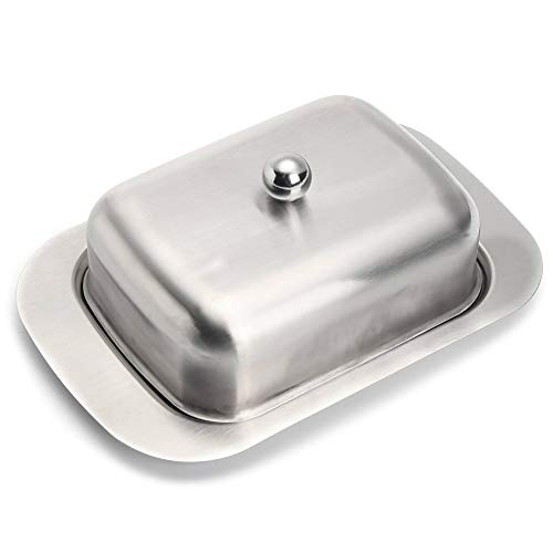 Venus valink Ovale Edelstahl Butterdose Dose Obst Dessert glänzend Käseheber Aufbewahrungsbox Box mit Deckel Küche Geschirr von Valink