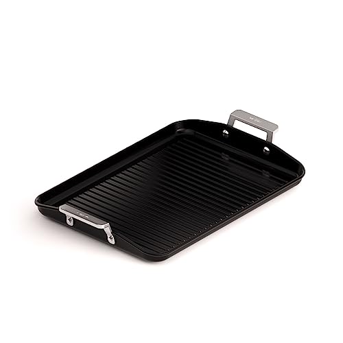 Valira 4675/25 Aire Induktion Keramik Grill Pfanne mit Griffen 35 x 24 cm, schwarz von Valira