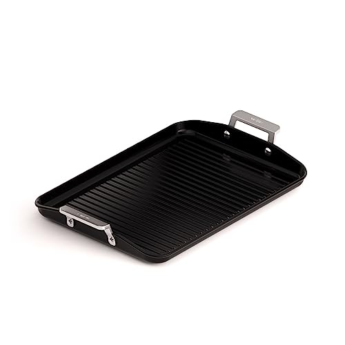 Valira 4675/25 Aire Induktionskeramik-Grillpfanne mit Griffen, 35 x 24 cm, Schwarz von Valira