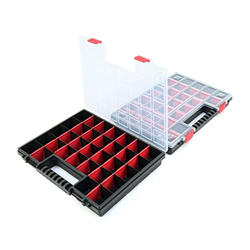 2er Set Sortimentskasten Sortierkasten Kleinteilemazagin Sortierbox Trennstege Durchsichtiger Deckel Verschließbar Stapelbar Kunststoff 39,9 x 30,3 x 5 cm 2er Set Sortimentskasten Sortierkasten Kleinteilemazagin Sortierbox Trennstege Durchsichtiger Deckel Verschließbar Stapelbar Kunststoff 39,9 x 30,3 x 5 cm von Valle Verde