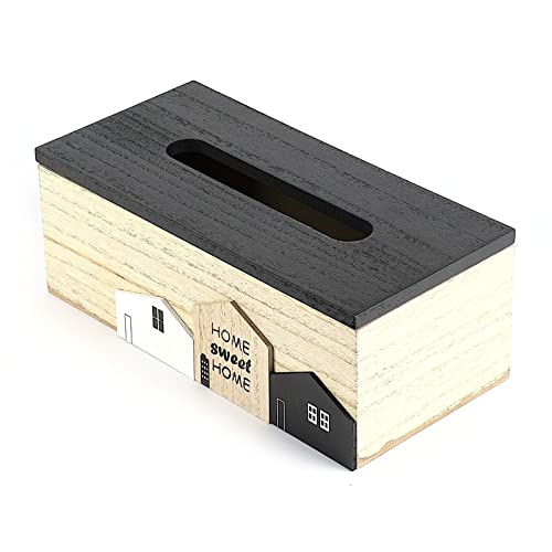 Taschentuchspender Taschentücher Kosmetiktücher Box aus Holz Gemustert Rechteckig (24 cm x 14 cm x 9 cm (BxLxH)) von Valle Verde