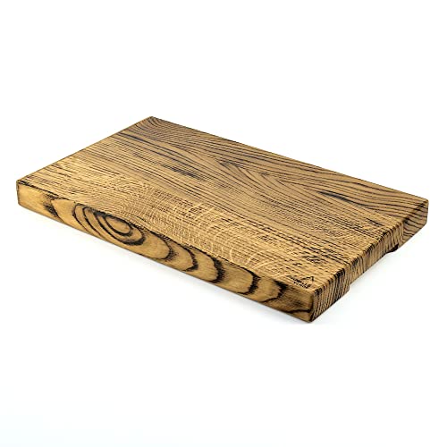 Valle Verde Massives Schneidebrett Küchenbrett Servierbrett Holzbrett Mit Griffmulden Eichenbrett Rechteckig 50cm x 30cm x 4cm - Eiche Geräuchert Valle Verde Massives Schneidebrett Küchenbrett Servierbrett Holzbrett Mit Griffmulden Eichenbrett Rechteckig 50cm x 30cm x 4cm - Eiche Geräuchert von Valle Verde