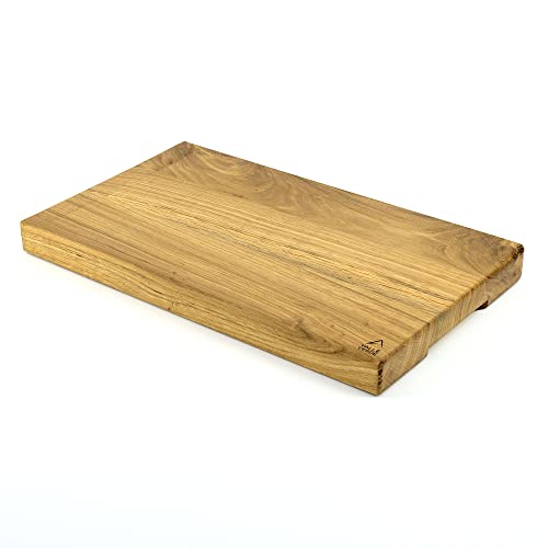 Valle Verde Massives Schneidebrett Küchenbrett Servierbrett Holzbrett Mit Griffmulden Eichenbrett Rechteckig 50cm x 30cm x 4cm - Eiche Natur Valle Verde Massives Schneidebrett Küchenbrett Servierbrett Holzbrett Mit Griffmulden Eichenbrett Rechteckig 50cm x 30cm x 4cm - Eiche Natur von Valle Verde