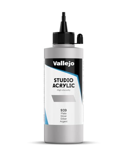 AV Studio Acryl: 200ml Flasche Silber von Vallejo