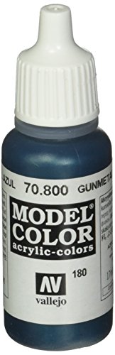 Vallejo, Model Color, Acrylfarbe, 17 ml Metallic Gunmetal Blue von Vallejo