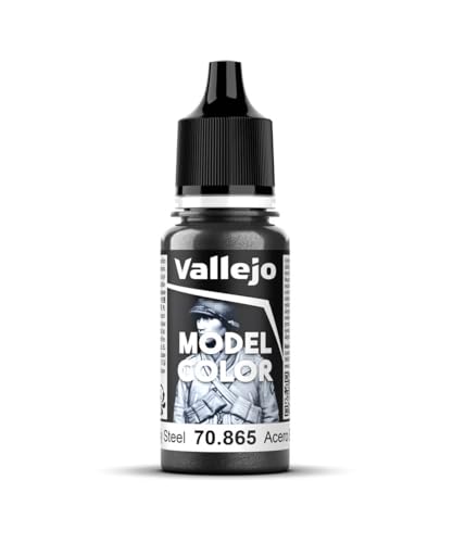 Vallejo, Model Color, Acrylfarbe, 17 ml Metallic Ölstahl von Vallejo