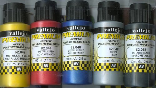 Vallejo (Premium Color 60 ml Metallic Farbe Lack (Pack von 5) von Vallejo