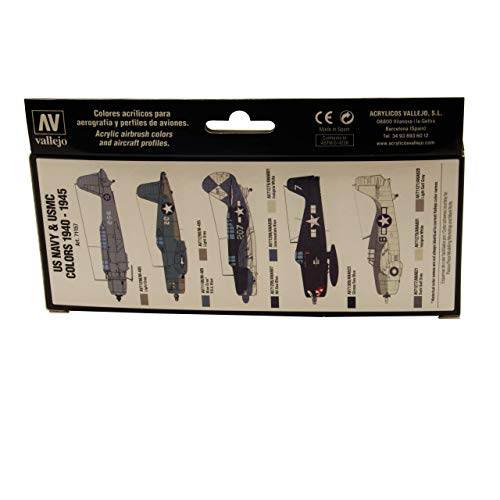 Model Air 100 414 Model Air WWII USN Aircraft Airbrush Farben Set von Vallejo