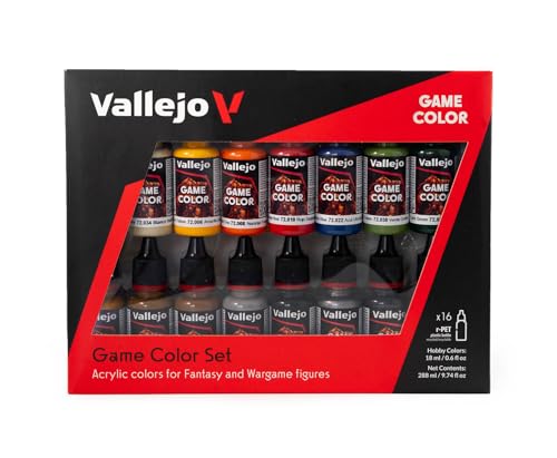 Vallejo Game Color Acrylfarben-Anfänger-Set – farbig sortiert (16-teilig) von Vallejo