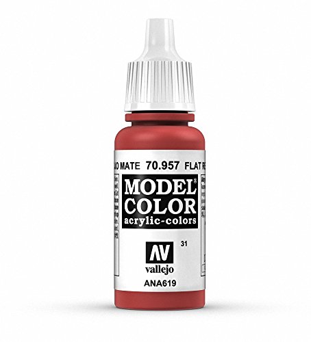 Vallejo, Model Color, Acrylfarbe, 17 ml Flach Rot von Vallejo