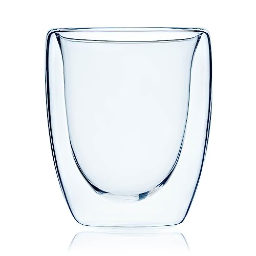Teetasse Glas Tasse Doppelwandige Teetassen - 6 Glass Tasse Packung - Glastassen Tasse Isolierte Kaffeetasse - 6 Gläser Set Tassen Set Teegläser Glas Teetasse Doppelglas Tee Glass Tasse 70Ml von Valley of Tea