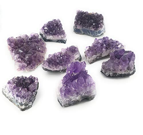 Valmoni Sport Amethyst-Druse, extra-Qualität, aus Brasilien, Set aus Edelstein, Friedenssteinen, Amethyst-Spitzen De 150g a 200g violett von Valmoni Sport