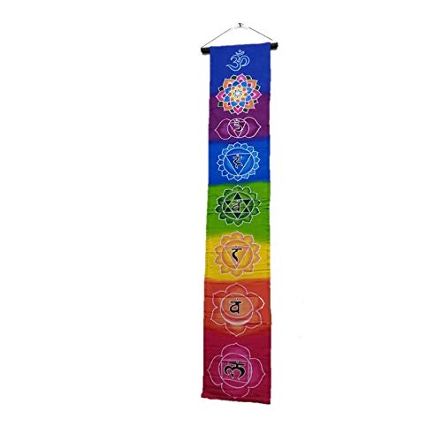 Valmoni Sport Standart 7 Chakren Farben Symbole Stoff Flagge Wandflagge Aufhängen Baumwolle von Valmoni Sport