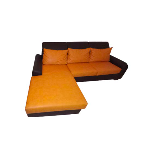 Ecksofa mit Chaiselongue (orange-braun), Valmori von Valmori