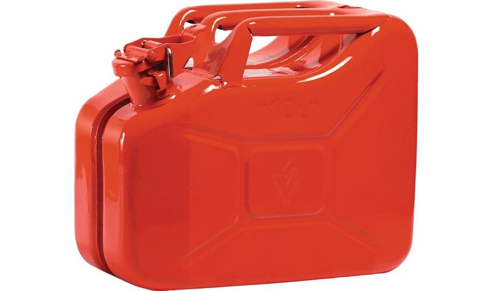 Valpro Aufbewahrungsbox Kraftstoffkanister Inhalt 10 l Feuerrot RAL 3000 Stahlblech L345xB165xH275mm von Valpro