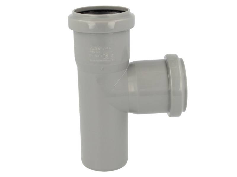Valsir Ablaufrohr HT Abzweig einfach, mit 2 Steckmuffen - verschiedene Größen, Ø 32/32 mm 87° von Valsir