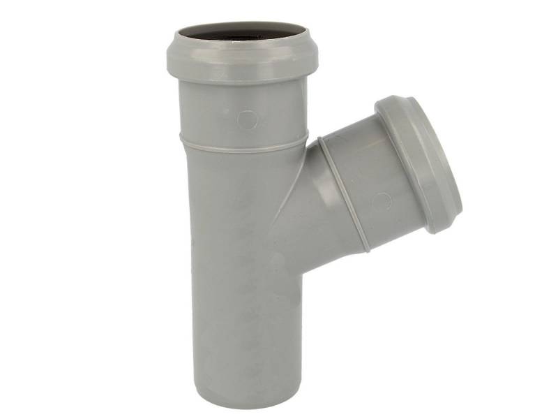 Valsir Ablaufrohr HT Abzweig einfach, mit 2 Steckmuffen - verschiedene Größen, Ø 40/40 mm 67° von Valsir