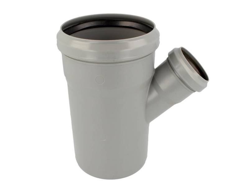Valsir Ablaufrohr HT Abzweig einfach, mit 2 Steckmuffen - verschiedene Größen, Ø 90/75 mm 45° von Valsir
