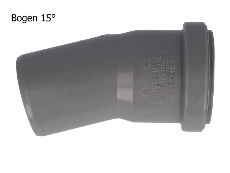 Valsir Ablaufrohr HT Bogen, mit einseitiger Steckmuffe und Gummidichtung, Ø 40 mm von Valsir