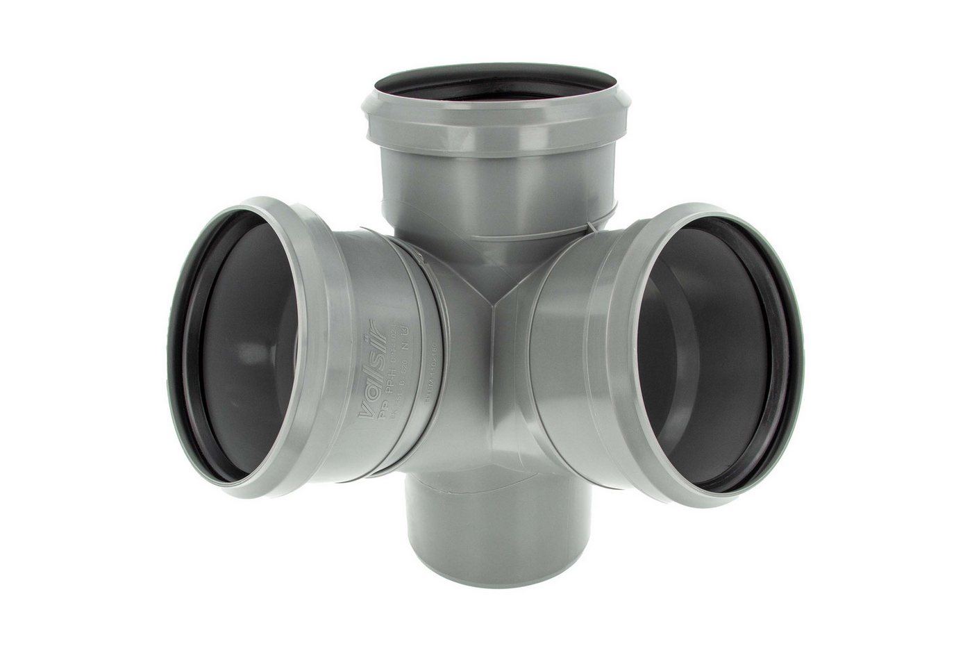Valsir Ablaufrohr HT Eckabzweig mit 3-fach Steckmuffe - verscheidene Größen, Ø 110/110/110 mm x 67° Valsir Ablaufrohr HT Eckabzweig mit 3-fach Steckmuffe - verscheidene Größen, Ø 110/110/110 mm x 67° von Valsir