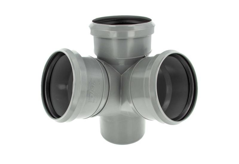 Valsir Ablaufrohr HT Eckabzweig mit 3-fach Steckmuffe - verscheidene Größen, Ø 110/110/110 mm x 67° von Valsir