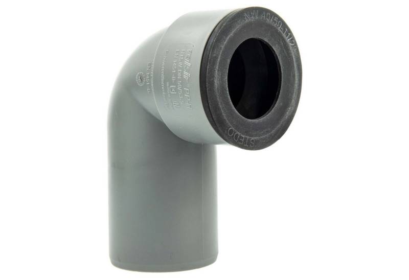 tecuro Ablaufrohr HT Siphonwinkel Siphonbogen 90°, inkl. Siphon-Gummi, Ø 40 mm, inkl. Siphon-Gummi Ø 24-32 mm von tecuro