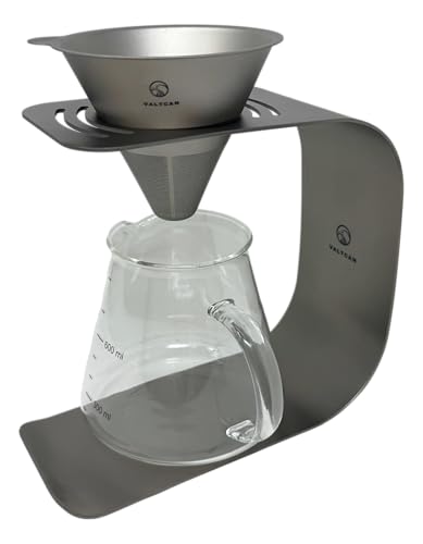 Valtcan Titanium Coffee Pour Over Kit Stand Set Filter Pot von Valtcan