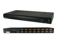 VALUE 14993223 KVM-Umschalter 1 User 16 PCs (PS/2+USB), 48,26 cm (19 Zoll) schwarz von VALUE