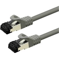 Value 21991802 RJ45 Netzwerkkabel, Patchkabel CAT 8.1 S/FTP 2.00m Grau doppelt geschirmt, vergoldete von Value