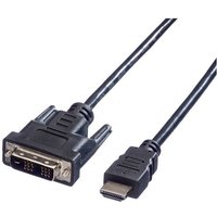 Value DVI / HDMI Anschlusskabel DVI-D 18+1pol. Stecker, HDMI-A Stecker 1.50m Schwarz 11.99.5516 Gesc von Value