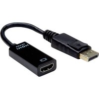 Value DisplayPort / HDMI Adapterkabel DisplayPort Stecker, HDMI-A Buchse 0.15m Schwarz 12.99.3139 Di von Value