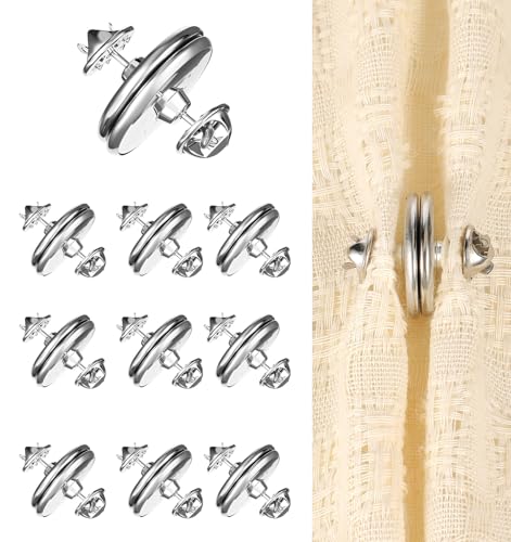 10 Stück Magnet Vorhang, Vorhang Magnete Seitenclips Auslaufsichere Schnalle, Duschvorhang Hält Futter an Der Wand, Winddichte Stopper für Spritzschutz 10 Stück Magnet Vorhang, Vorhang Magnete Seitenclips Auslaufsichere Schnalle, Duschvorhang Hält Futter an Der Wand, Winddichte Stopper für Spritzschutz von ValueBargain