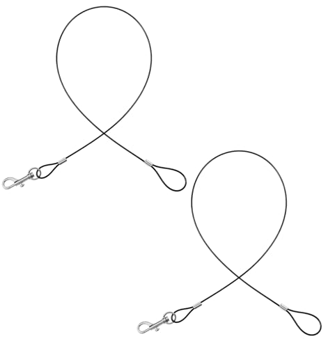2 Stück Hundeleine Bissfest, Dog Leash mit Verlängerungsseil aus Metall, Kausichere Hundeleinen-Verlängerung für Kleine Mittelgroße Hunde, Robuste und Sichere Hundeleine 2 Stück Hundeleine Bissfest, Dog Leash mit Verlängerungsseil aus Metall, Kausichere Hundeleinen-Verlängerung für Kleine Mittelgroße Hunde, Robuste und Sichere Hundeleine von ValueBargain