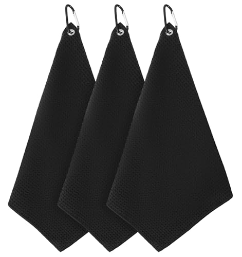 ValueBargain 3 Stück Golf Handtuch, Golf Handtücher Mikrofaser mit Karabiner-Clip zum Aufhängen an Golfschlägertasche, Ideal für Yoga, Fitnessstudio und Camping, 30 × 30 cm ValueBargain 3 Stück Golf Handtuch, Golf Handtücher Mikrofaser mit Karabiner-Clip zum Aufhängen an Golfschlägertasche, Ideal für Yoga, Fitnessstudio und Camping, 30 × 30 cm von ValueBargain