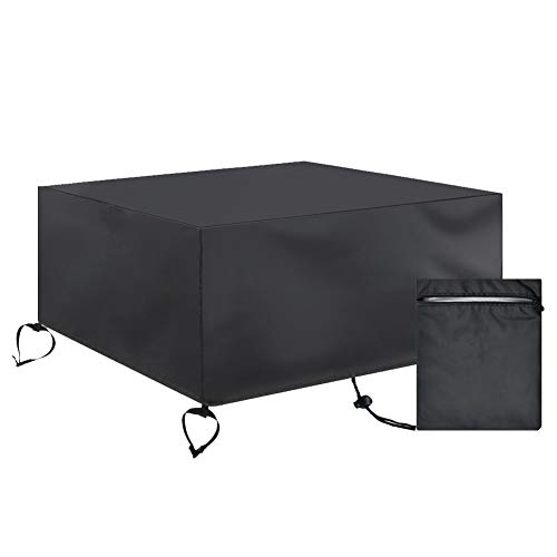 ValueHall Feuerstelle Abdeckung Schwerlast 420D Oxford Stoff Feuerstelle Tischabdeckung Wasserdichte Winddichte Anti-UV Quadratische Schutzhülle Für Feuerschale V1C06 (80 x 80 x 32 cm) von ValueHall